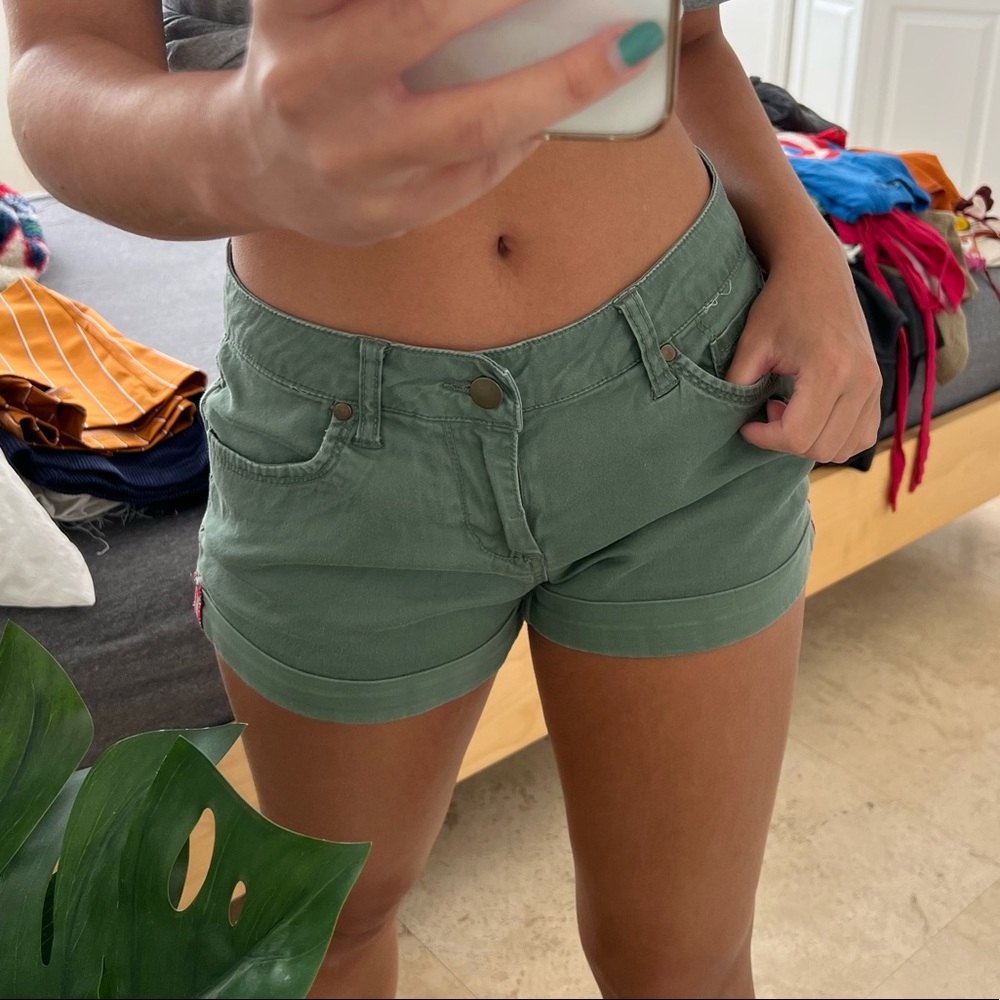 Green Cargo Shorts